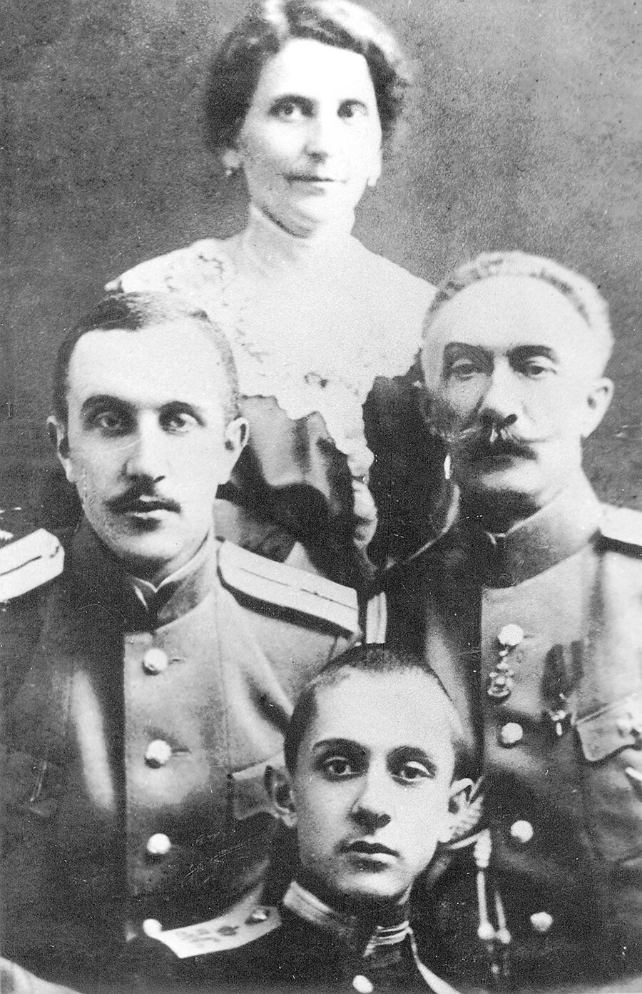 Maria with her husband Alexander and sons, Pavel and Georgy.