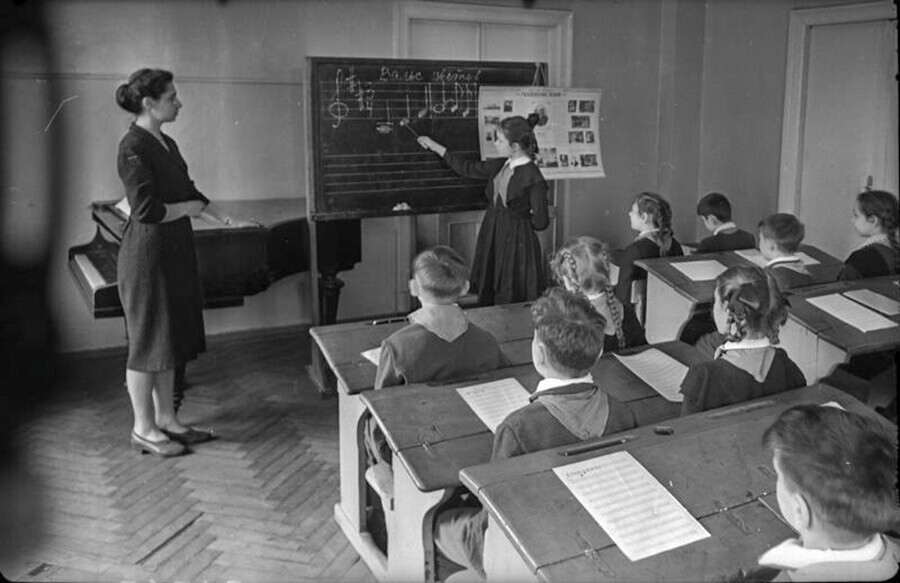 Fotos nostálgicas de professores soviéticos