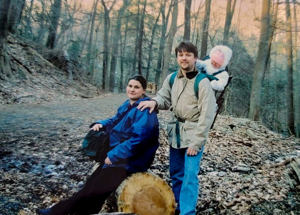 Avec son époux Pavel et leur fille Mila