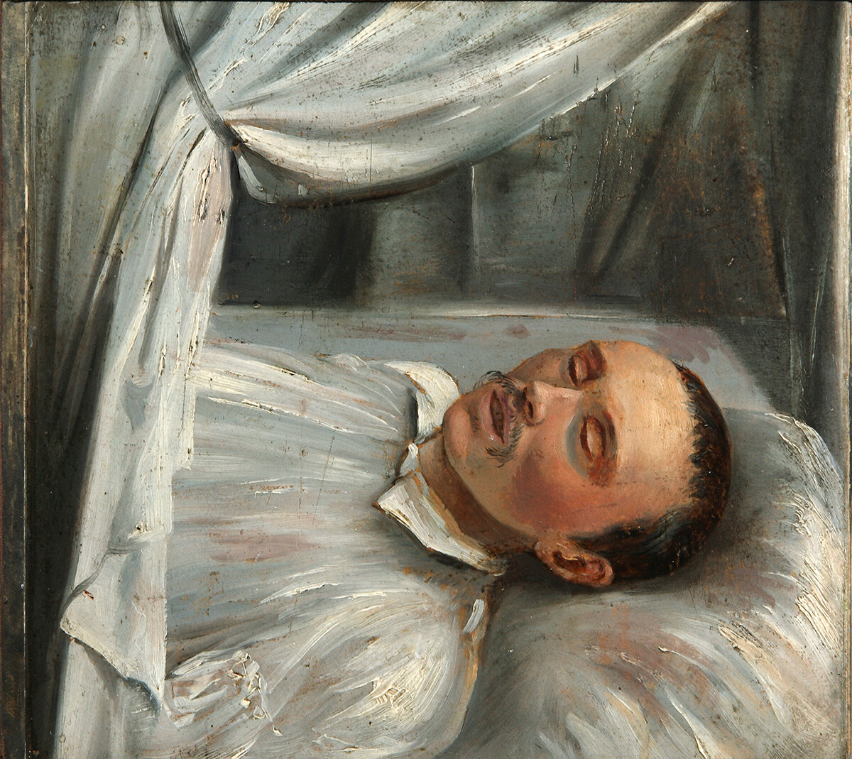 Mikhail Lermontov on the deathbed, 1841