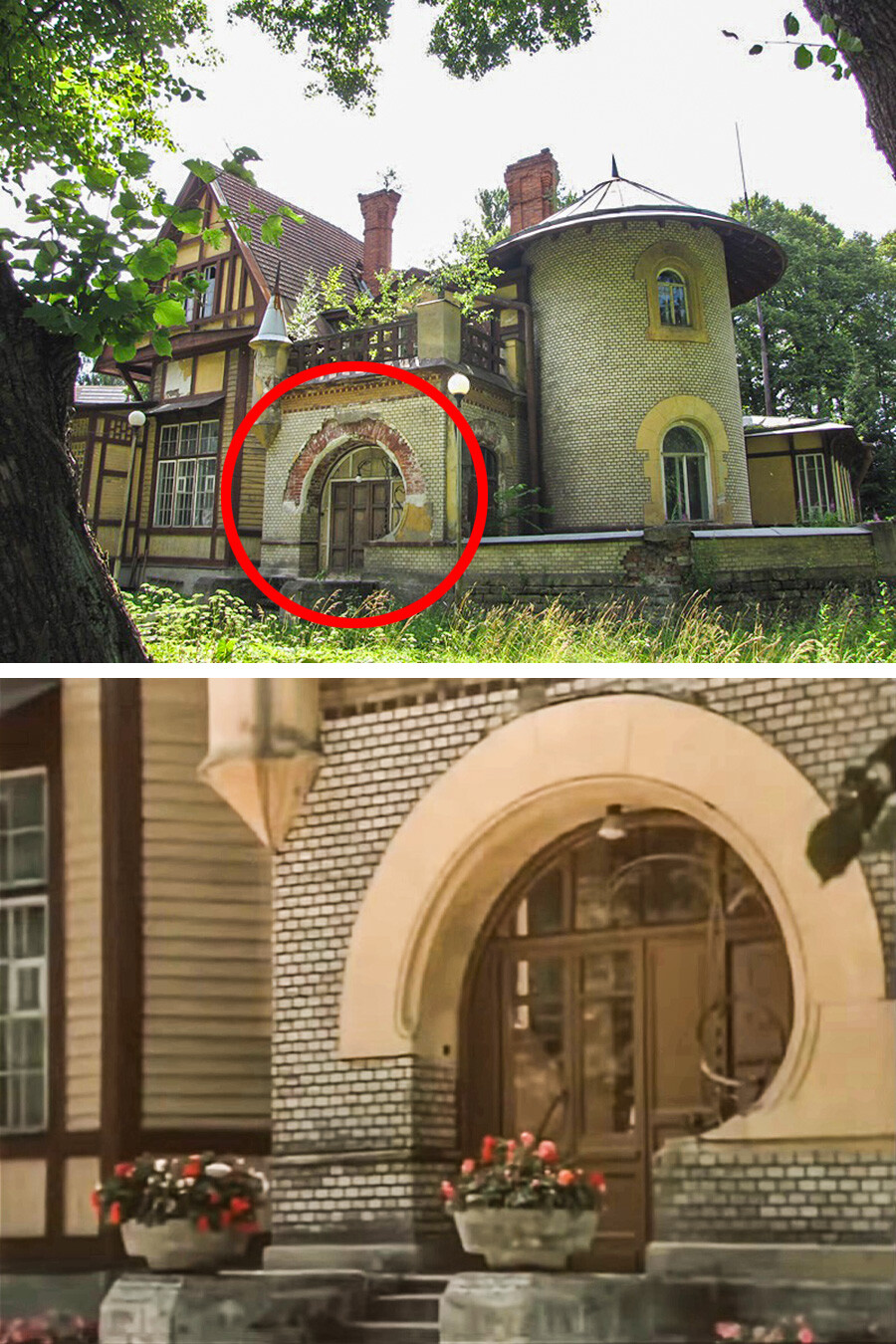 Dacha's porch seen in ‘Die Fledermaus’ movie