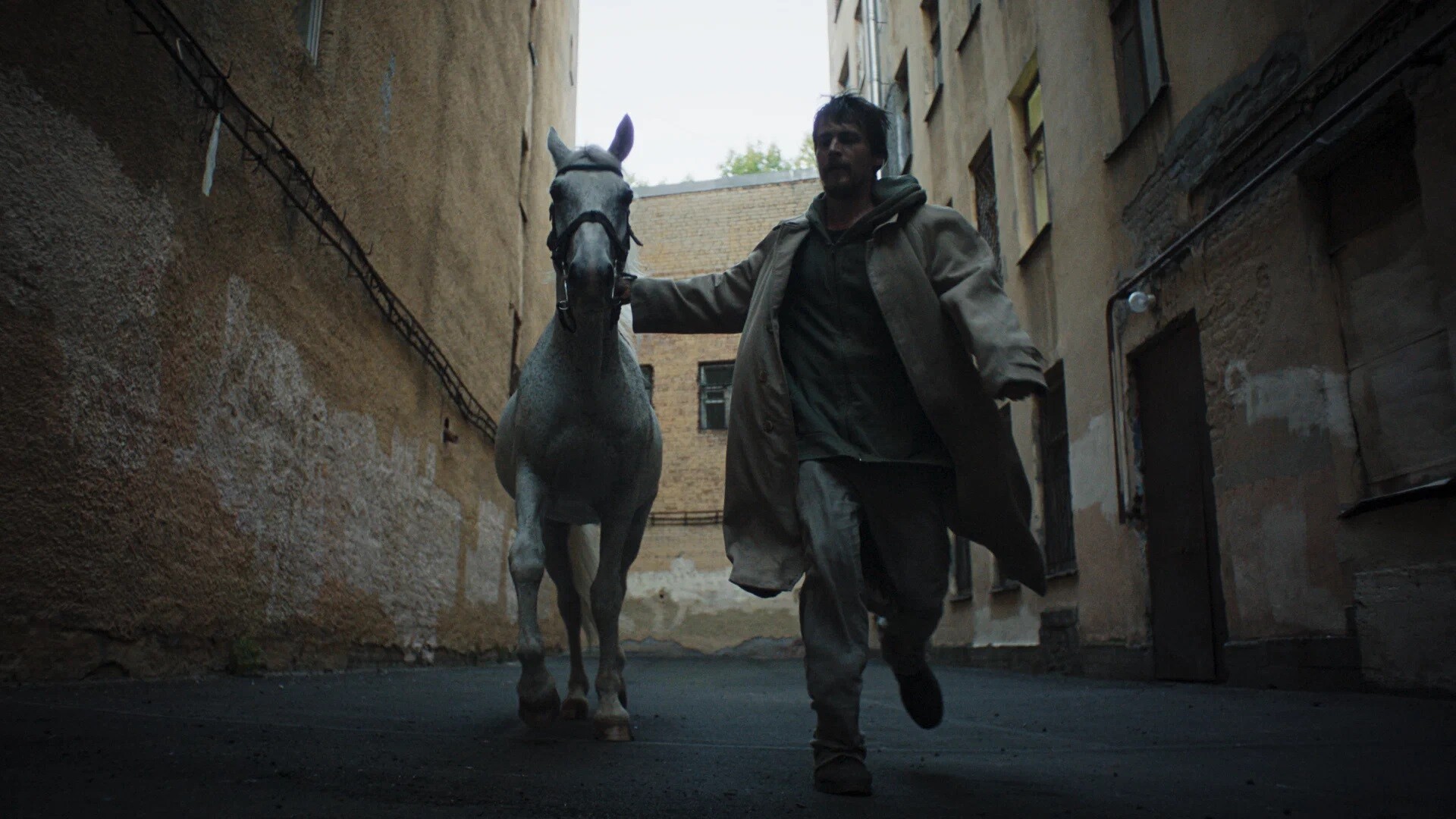 Running through the streets of Saint Petersburg