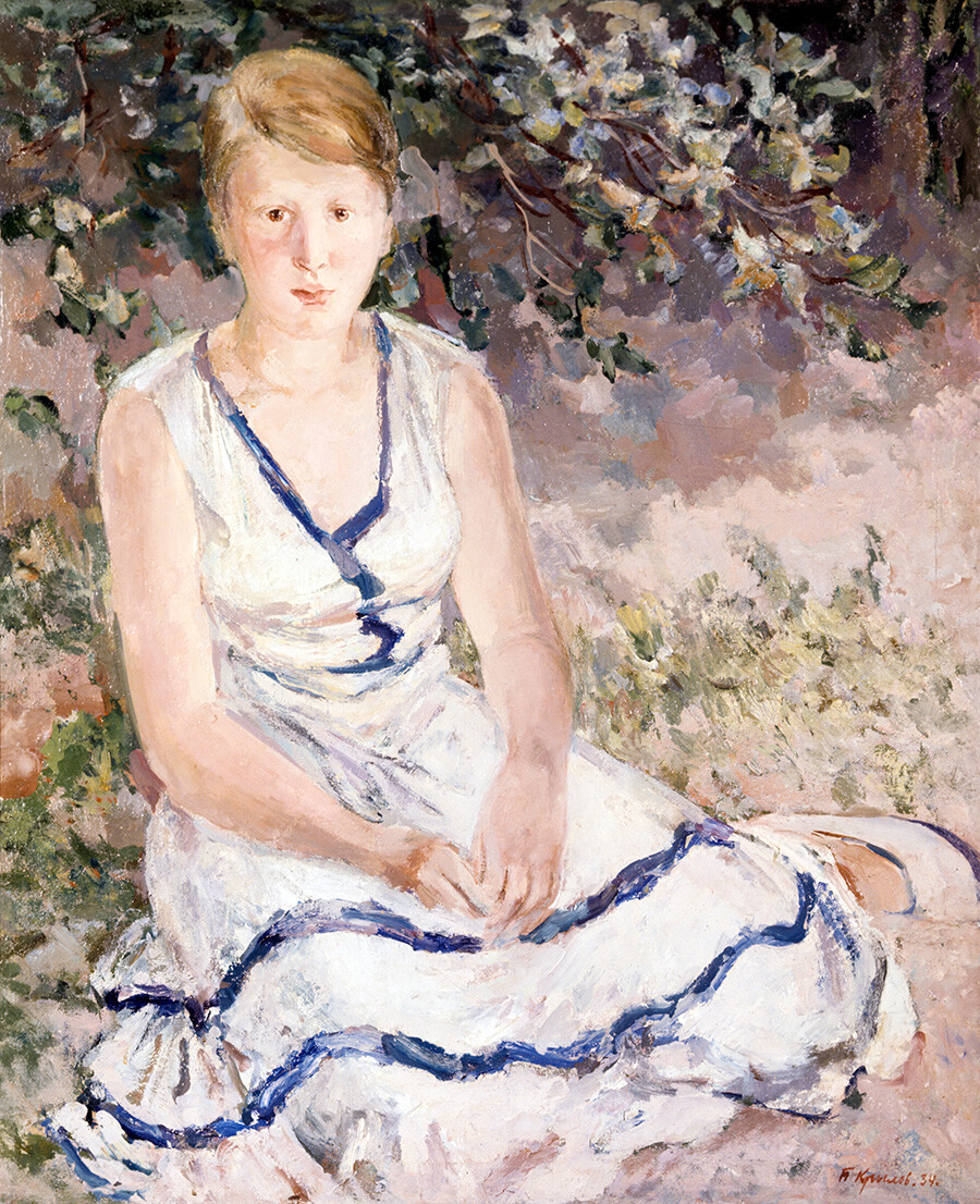 Porfiry Krylov. Portrait of Lena Kalacheva, 1972
