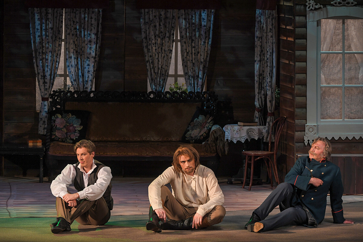 A scene from the play “Fathers and Children” at the Gorky Moscow Art Theater 
