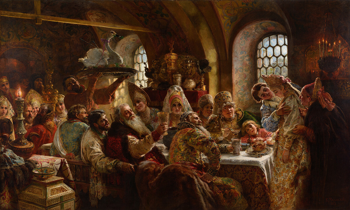 Konstantin Makovsky. Boyar wedding feast in the 17th century