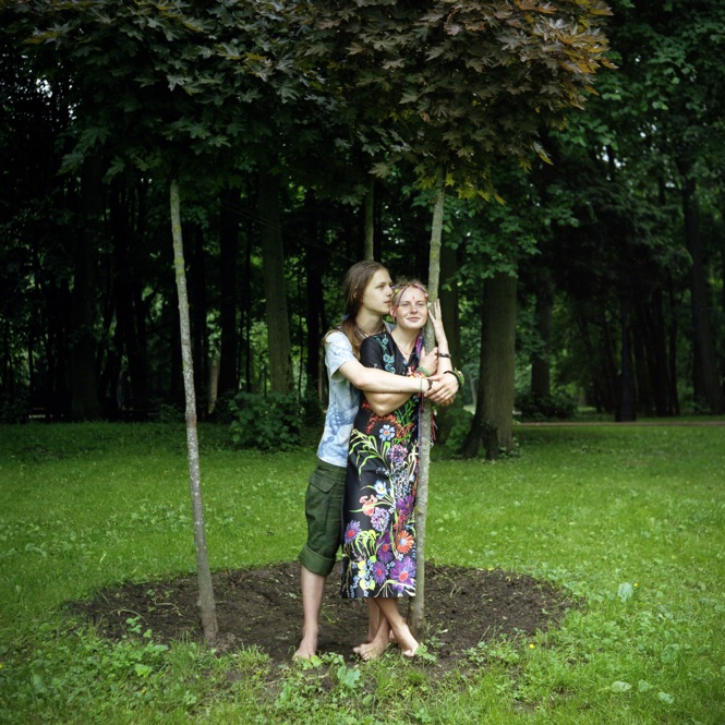 Vanya is 17. He studies in college to become a programmer. Sveta is 23. She makes African braids and dreadlocks. They are Hippie. 2010, Moscow