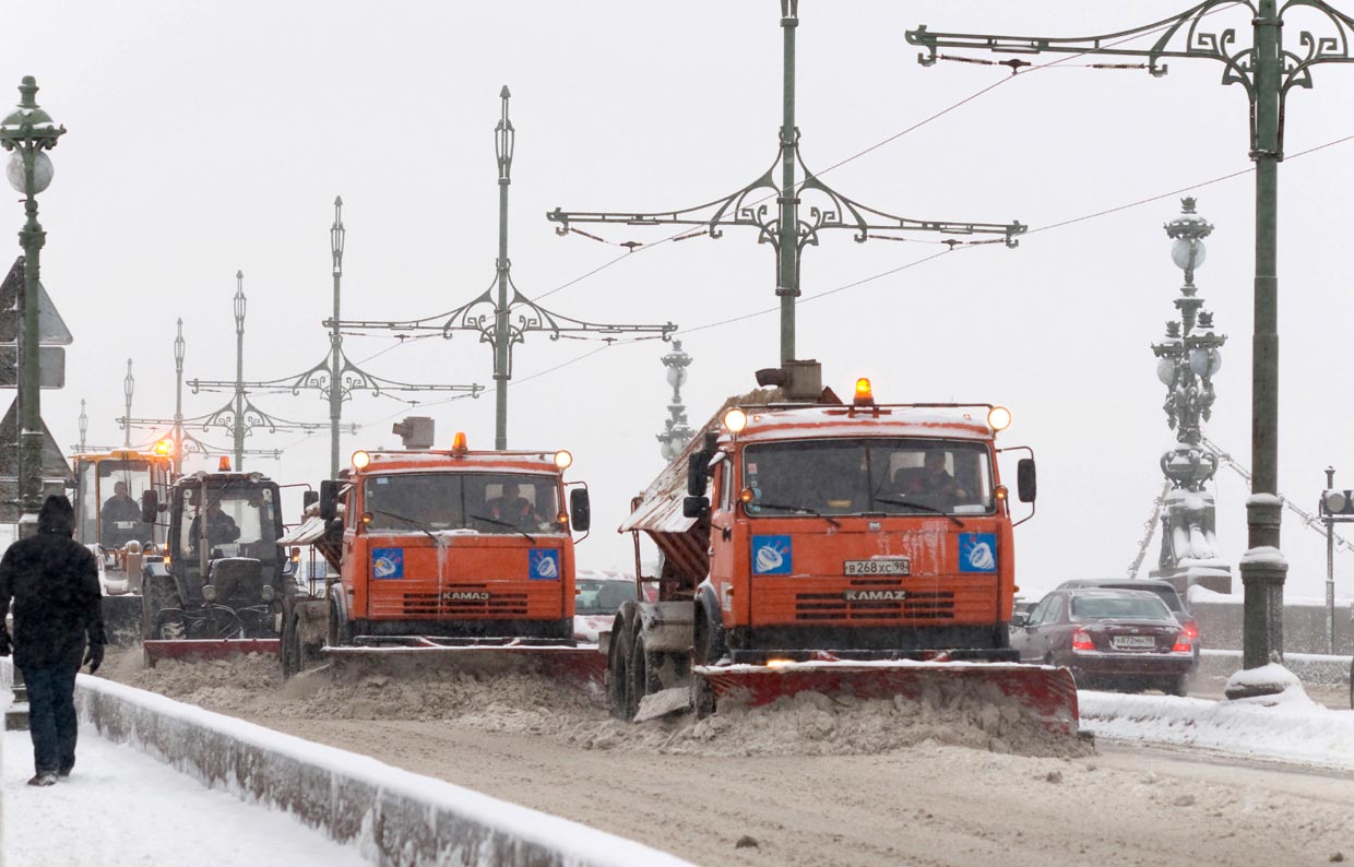 St.petersburg after a heavy snowfall.