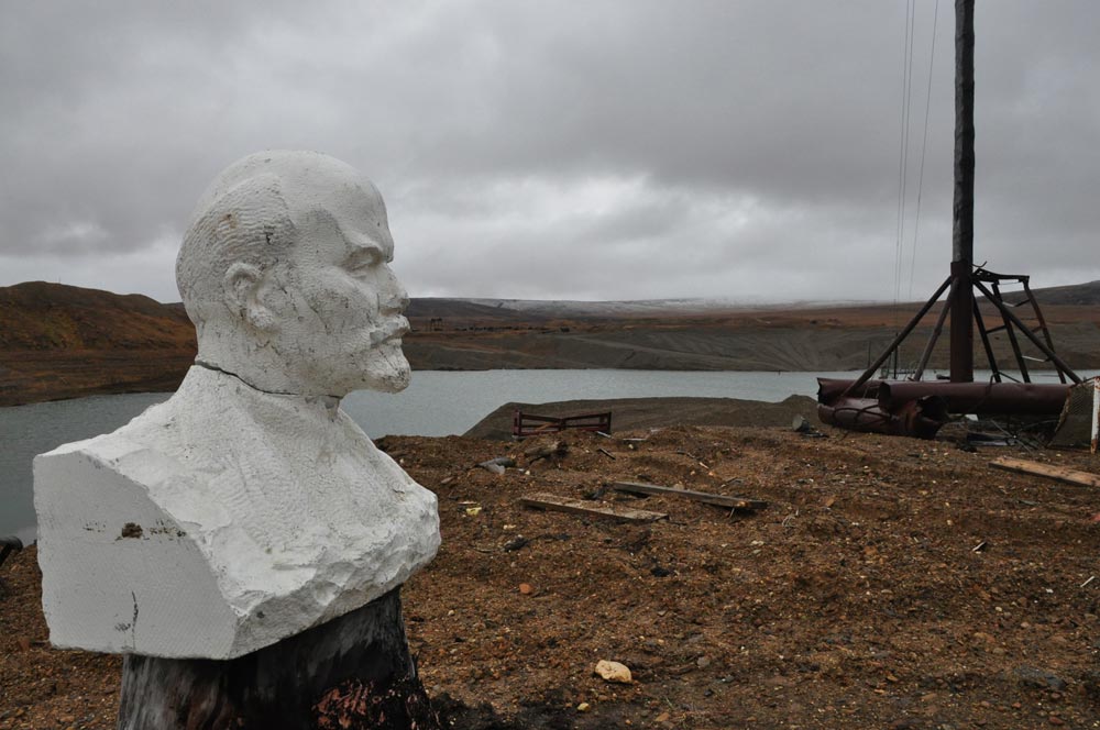 A plaster statue of Lenin sadly surveys Chukotka.