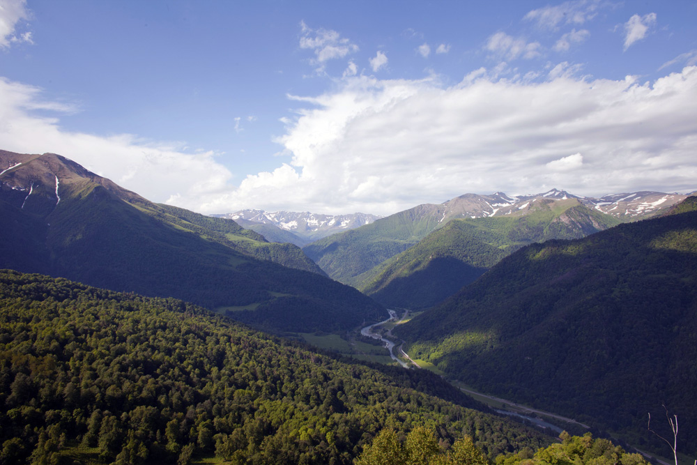 The scenery of the Caucasus