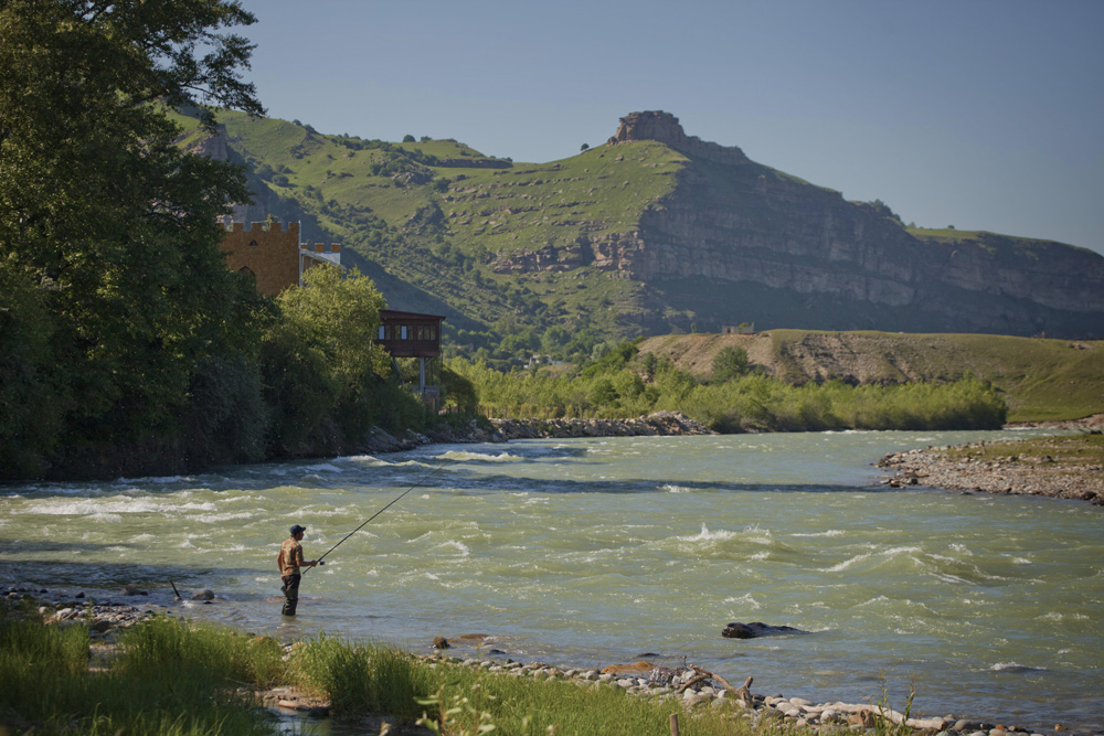 Fishing in the rough rivers of the Caucasus