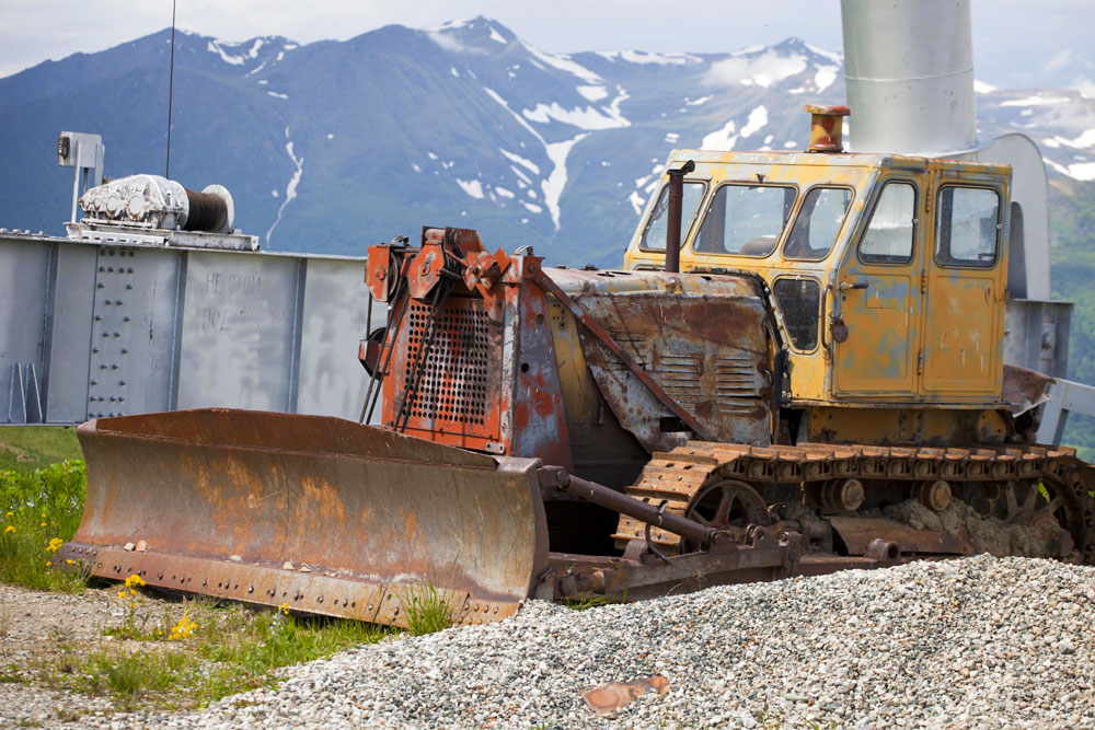 A snow-removal vehicle