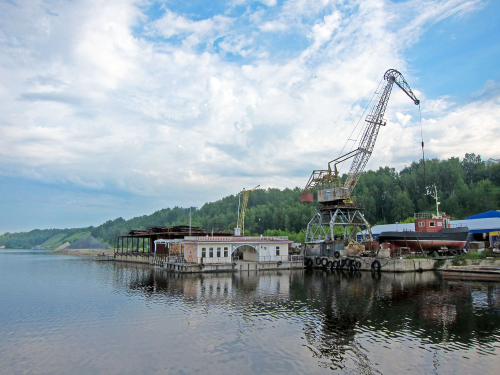 Industrial machinery shows the river's past and present contributions to the economy.