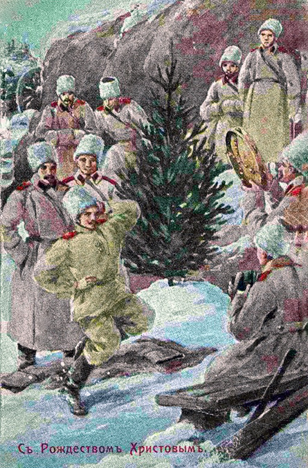 All the major events of the time were reflected on Christmas cards, including the First World War.