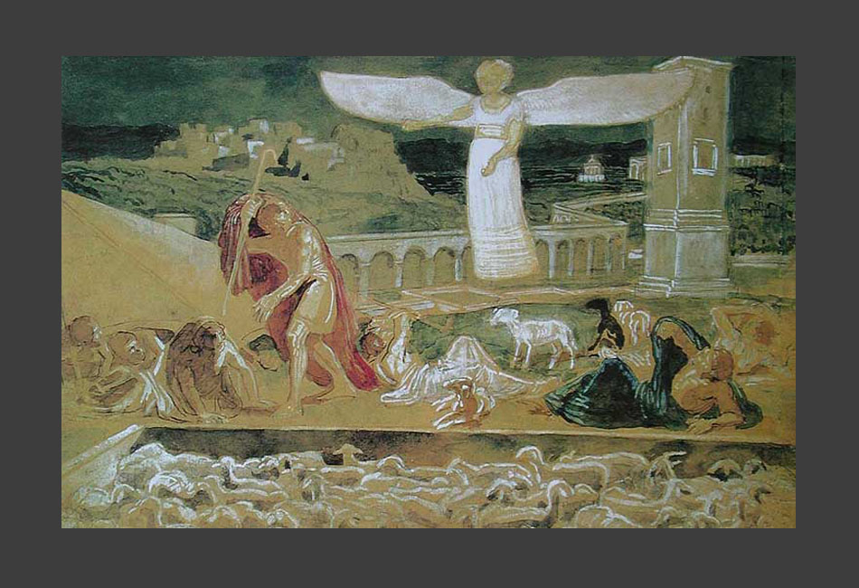 The Visitation of the shepherds by the Angel, annunciating that the Christ was born, 1850s