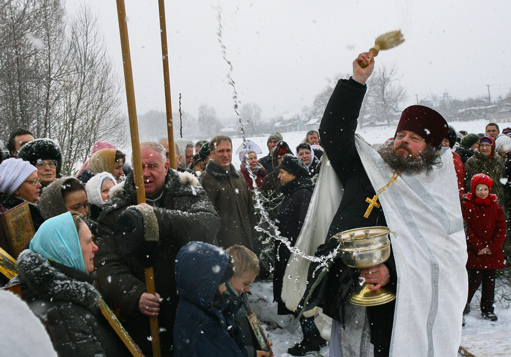 The Baptism of Christ, also known as the Epiphany, is one of the 12 main Orthodox festivals, and it is traditionally celebrated on Jan. 19. (Moskovskaya oblast, Russia)