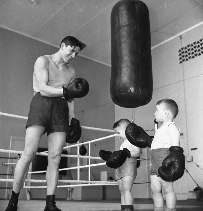 Young boxers. 1960s // To find the key point, the core among  tremendous variety of occurrences – that is what the genuine mastership is.