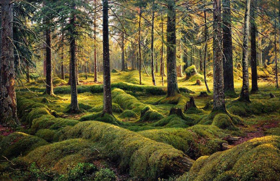 Shishkin passed away on March 20, 1898, in his studio behind the easel, on which the embryonic &quot;Forest Kingdom&quot; had just begun. // &quot;Forest cemetery&quot;, 1893