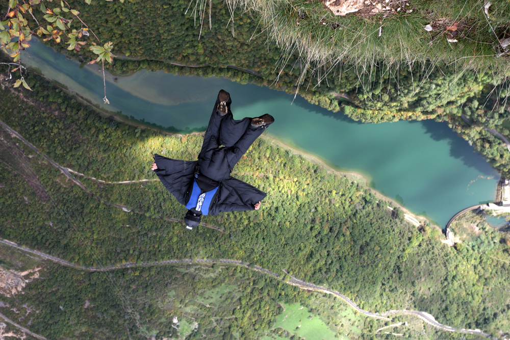 During the early eighties, nearly all BASE jumps were made using standard skydiving equipment, including two parachutes (main and reserve), and deployment components. Later on, specialized equipment and techniques were developed for the unique needs of BASE jumping.