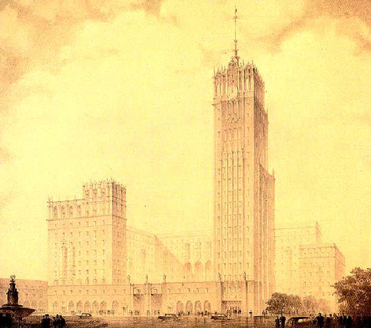 V. オルタルジェフスキーは建築論と高層建築方法に没頭した。彼は特に、高層ビルの設計とエンジニアリングのありとあらゆるテクニックに注目した。オルタルジェフスキーのプロジェクトは実現しなかった。