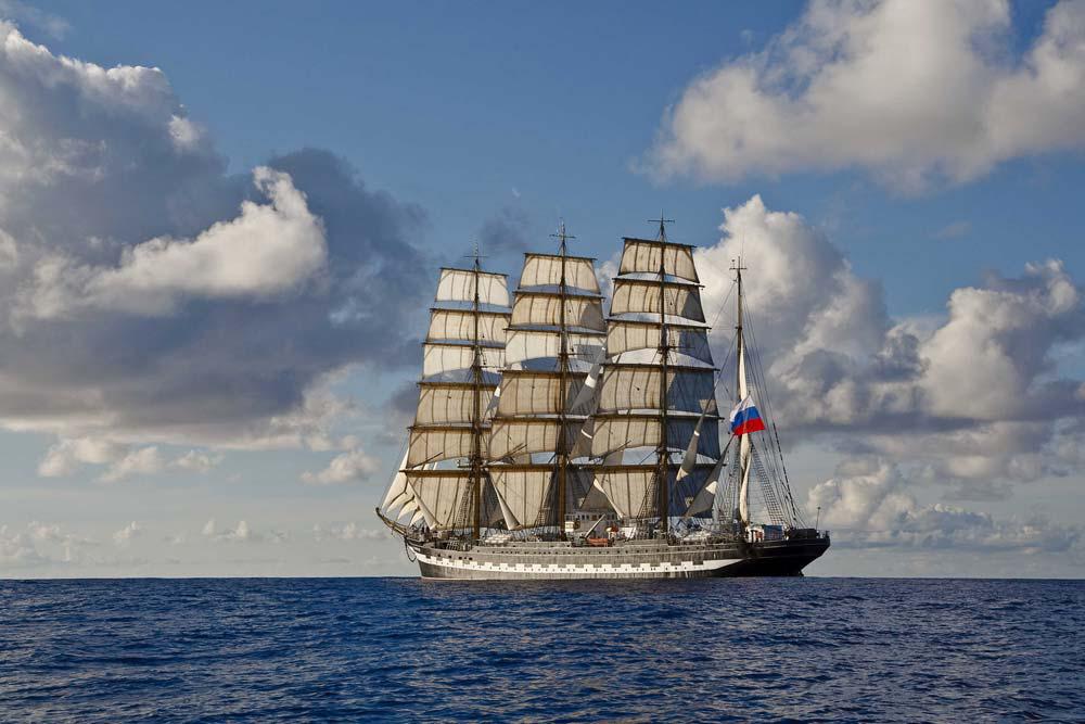 After the Sedov, another former German ship, she is the largest traditional sailing vessel still in operation.