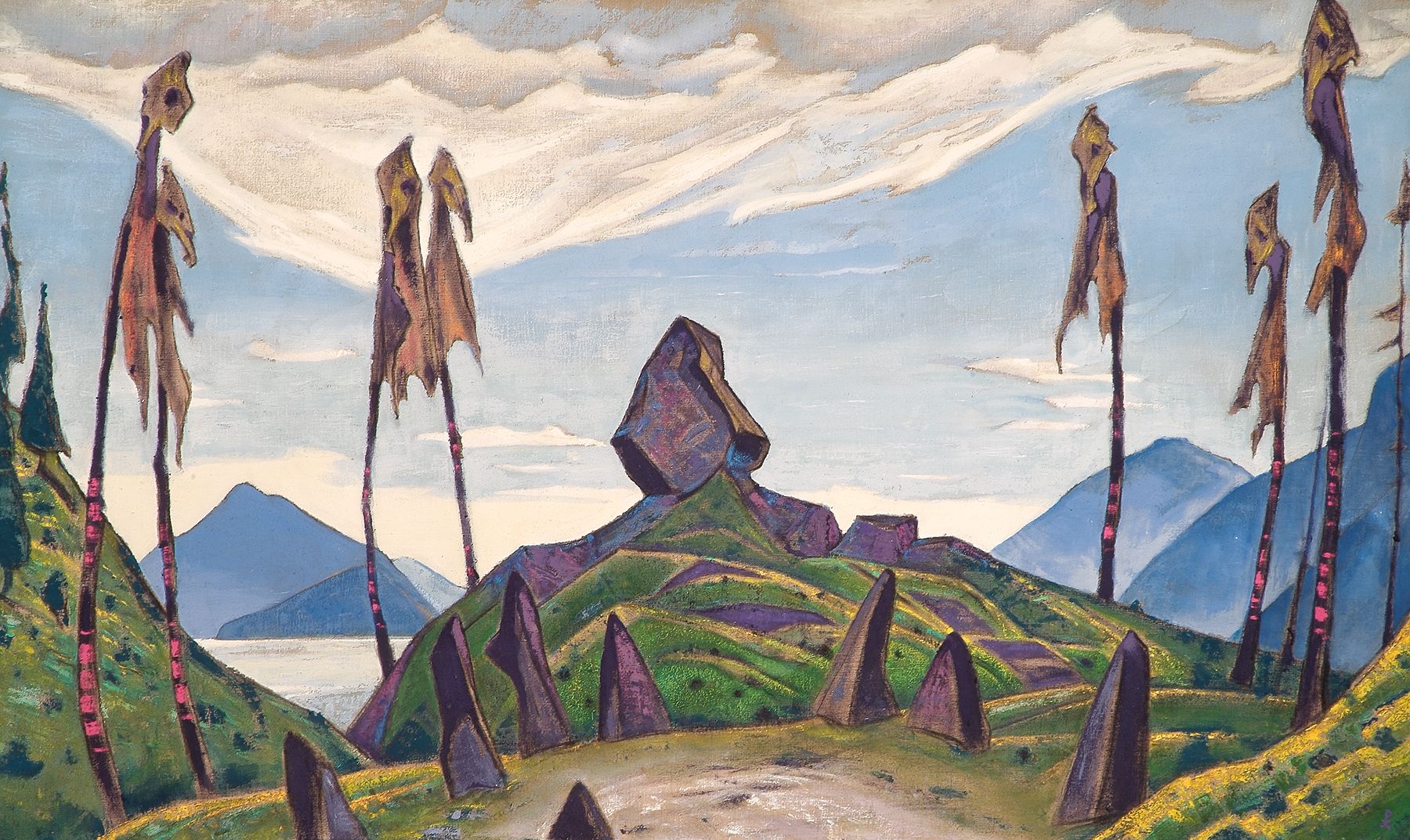 Roerich also wrote: &quot;I remember how, during the first public performance, the public hissed and shouted so much that nothing could be heard. Who knows, perhaps at that very moment the people were in a state of inner exaltation, expressing their feelings like the most primitive tribe.&quot; The idea of the primitivist purity of arts&#039; perception affected all the 20th and 21st century art. // The decorations for the first &quot;Rite of spring&quot;, 1913