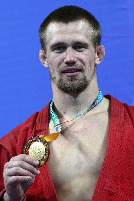 パーヴェル・ルミャンツェフはサンボ90キロ級で金メダルを獲得。この金メダルはロシア代表にとって、今大会100個目となった。