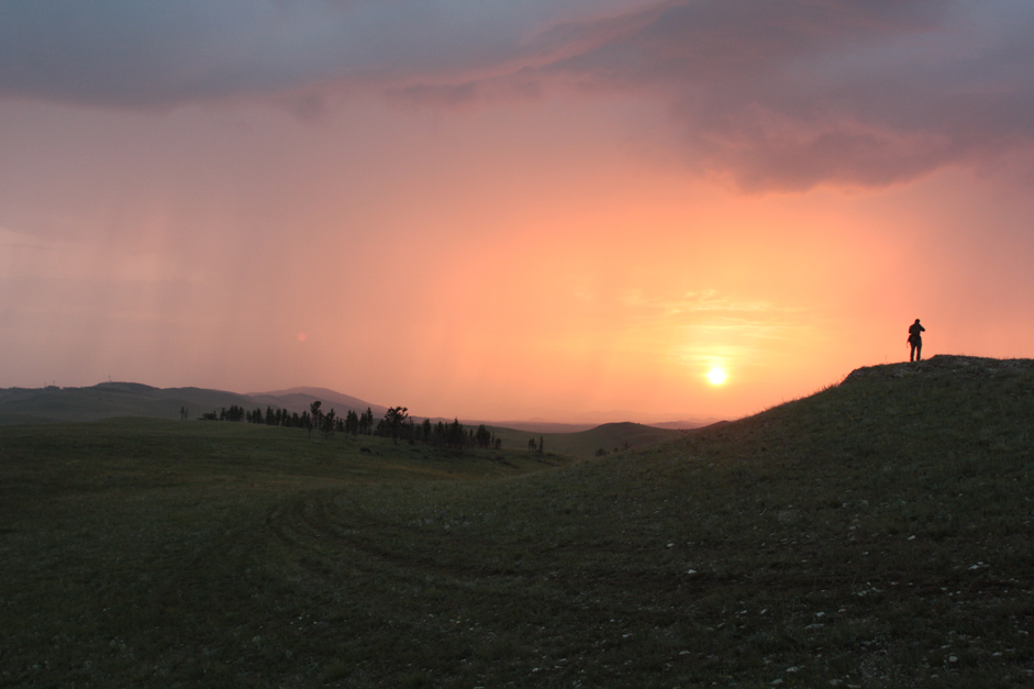 The weather in Khakassia is changeable. But almost every evening ends in a fiery sunset.