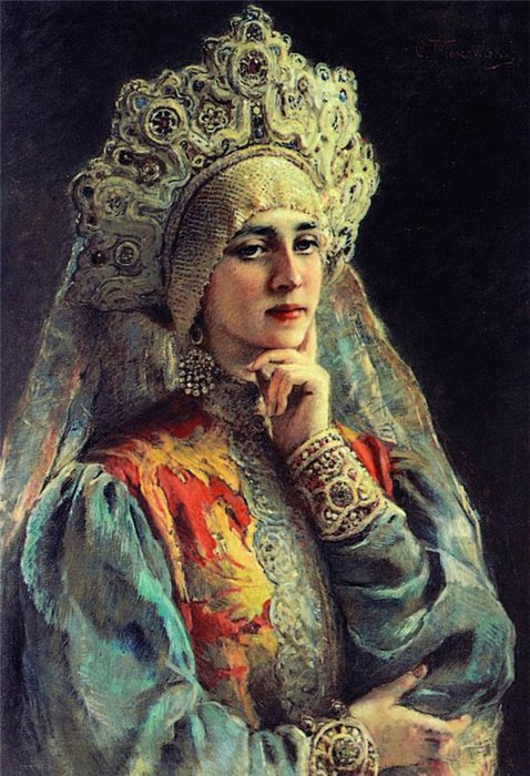 In more recent times, the tradition of wearing a kokoshnik remained as bridal wear until the 1920s. The young bride wore this traditional headdress from her wedding day until her first child was born. Then, she wore the kokoshnik only for ceremonial occasions or holidays.