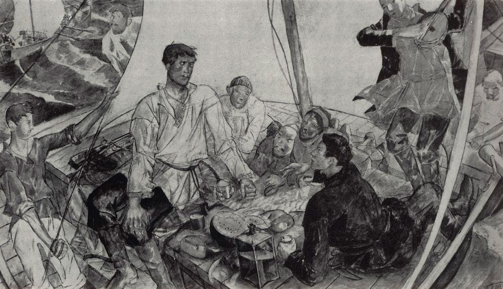  ‘Boceto para el panel de Stepan Razin’ (1918).