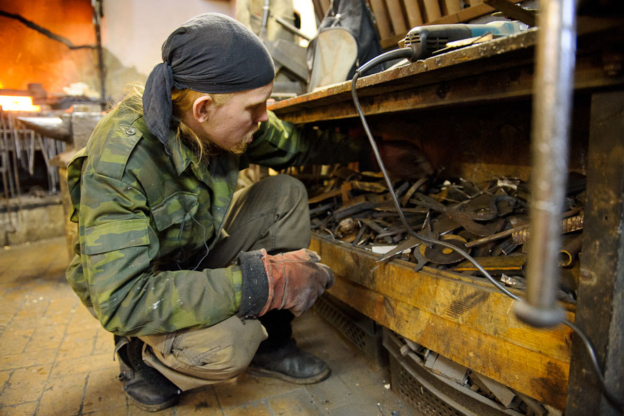 Viktor has two kids. Both are too young to bring them to the smithy; but the eldest, who is now three, has already picked his favorite toy: a nine-pound hammer. &quot;I have no idea how he is able to lift it; I thought even the three-pounder would be too heavy,&quot; the blacksmith laughs.