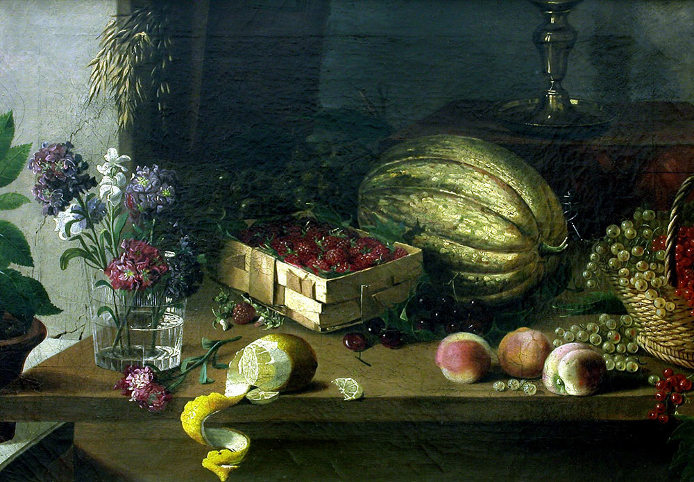 花と果物、イヴァン・フルツキー、1830年代