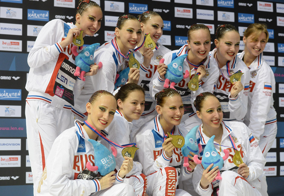 Bei der Schwimm-Weltmeisterschaft 2014 in Berlin gewannen die russischen Synchronschwimmerinnen auch alle Goldmedaillen in den Duett-, Solo- und Mannschaftswettbewerben.