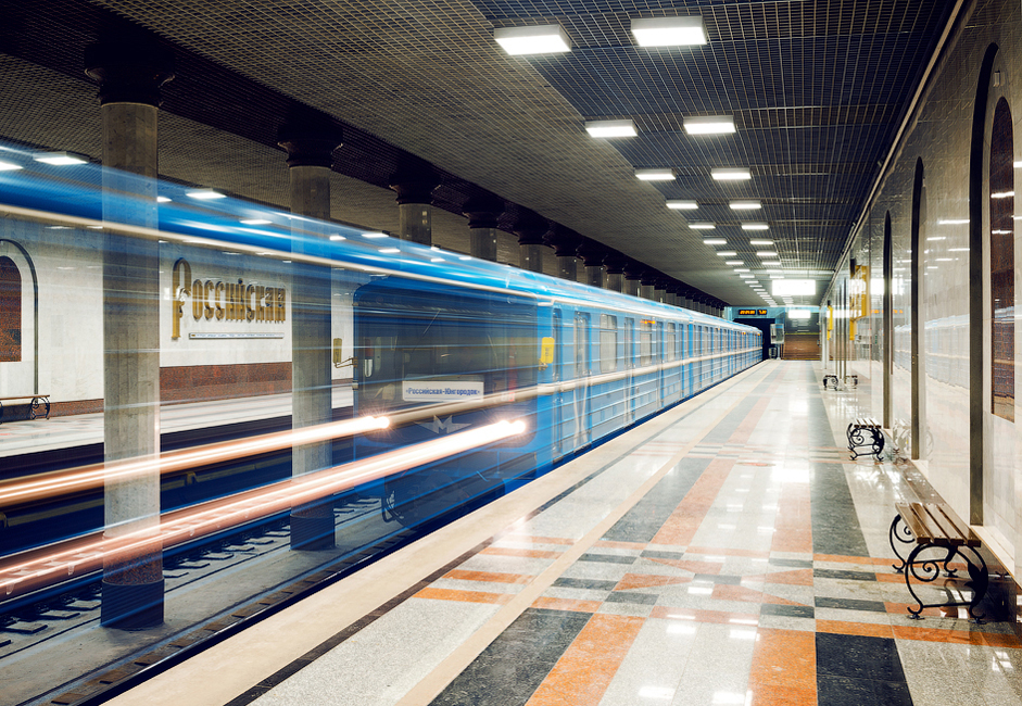 Rossiiskaya Station is the Samara metro's newest addition. It was opened to passengers on December 26, 2008. Construction of the site took 15 years due to a lack of funding.