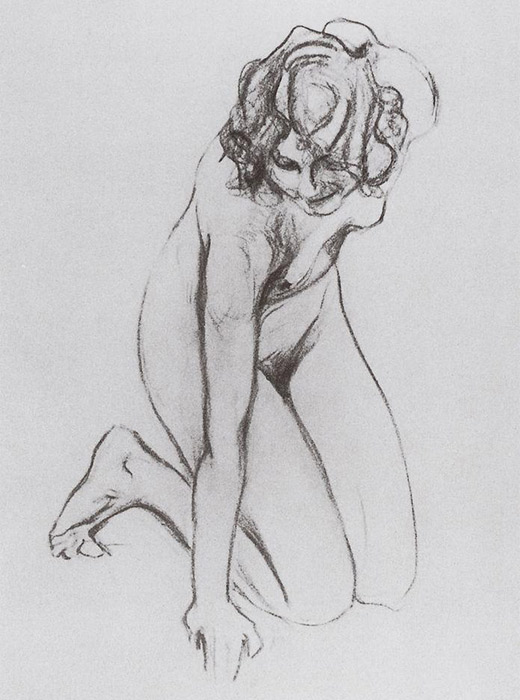 『裸の女性』、ヴァレンティン・セローフ。1910