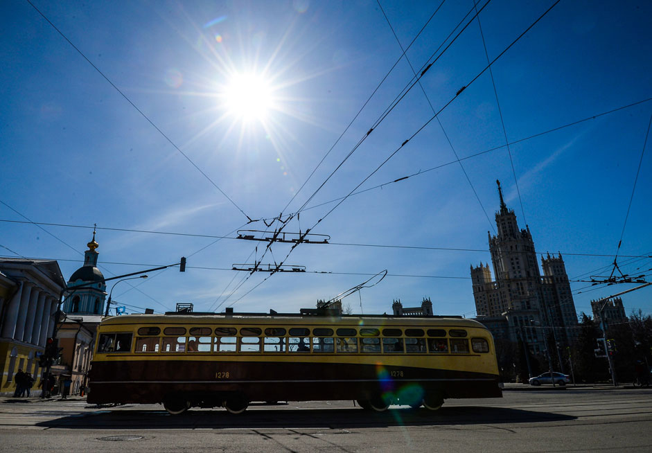A parade devoted to the 116th anniversary of the first tram's commissioning in Moscow.
