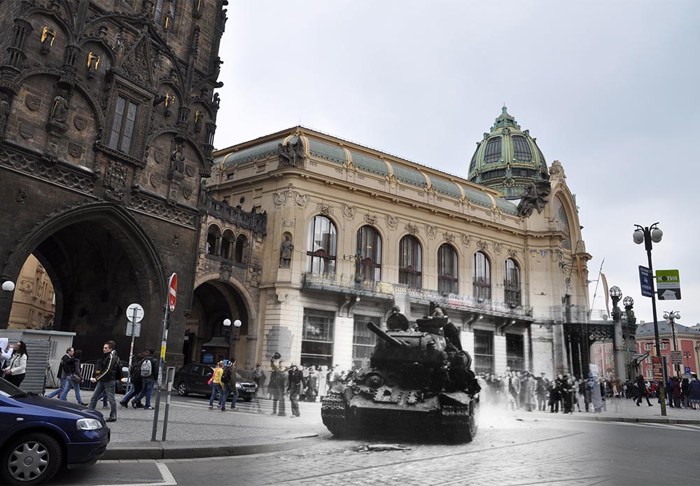 Prag, 1945-2010. Građani pozdravljaju svoje osloboditelje.
