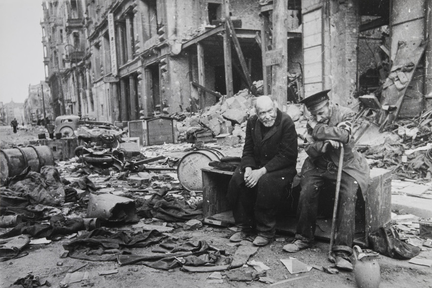 The State Museum and Exhibition Center ROSPHOTO presents the exhibition “Yevgeny Khaldei. The Banner of Victory” that will be on a display until June 25th. (Address: St. Petersburg, ul. Bolshaya Morskaya, 35) / War. What Is It Good for? Berlin, May, 1945.