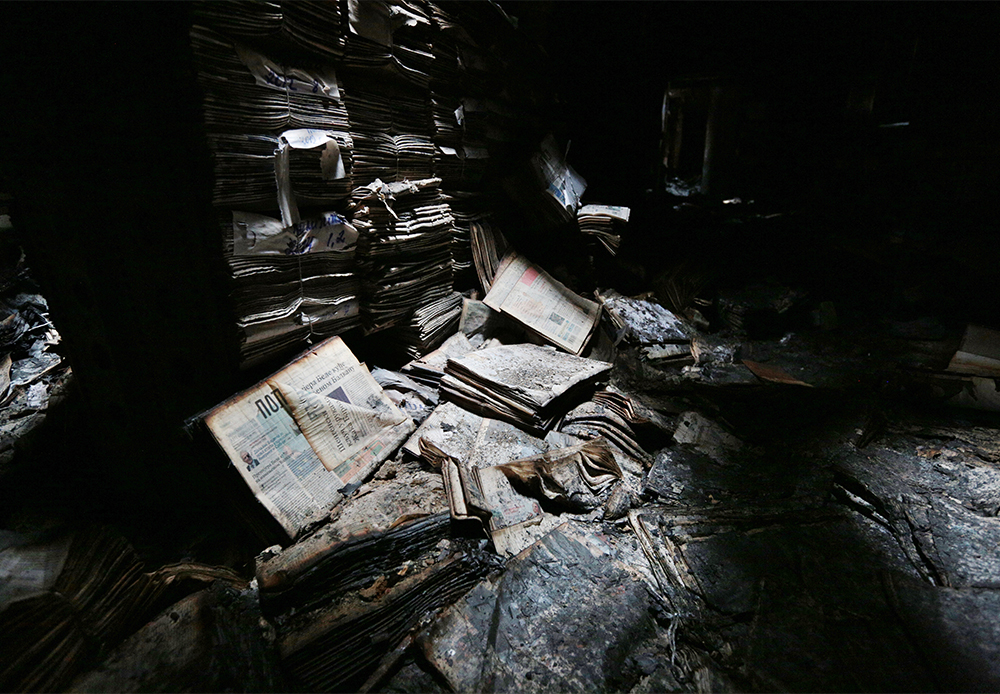 2015年1月末に、モスクワのロシア科学アカデミー付属の社会科学学術情報研究所の図書館で火災が発生した。その結果、蔵書が保管されていた主な書庫が焼失した。暫定的な推定によると、500万冊に上る蔵書が焼失したが、これは正確に算出されたわけではない。
