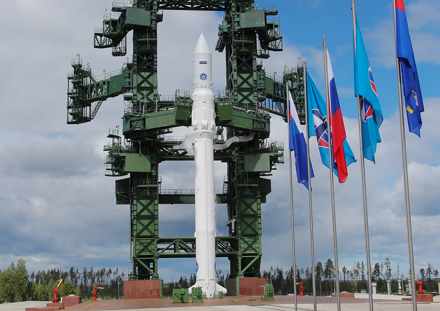 Angará instalado na plataforma de lançamento em Plesetsk Foto: Anton Novoderejkin/TASS