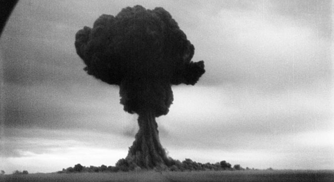 Prueba de la primera bomba nuclear soviética, el 29 de agosto de 1949.