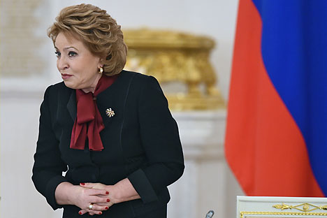Ketua Dewan Federal Federasi Rusia Valentina Matviyenko.