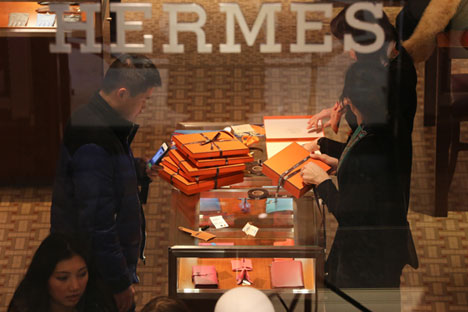 La boutique Hermès au Goum, à Moscou. 