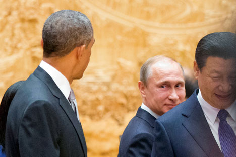 Präsidenten Putin und Obama werden sich am Montag treffen.