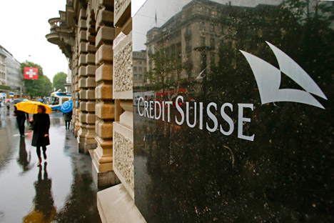 Swiss bank Credit Suisse logo is seen in front of its headquarters in Zurich. Source: Reuters