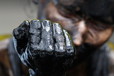 Protesta por las extracciones de petróleo en el Ártico.