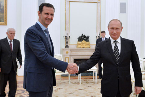 Encuentro en el Kremlin entre Vladímir Putin y Bashar al Asad.