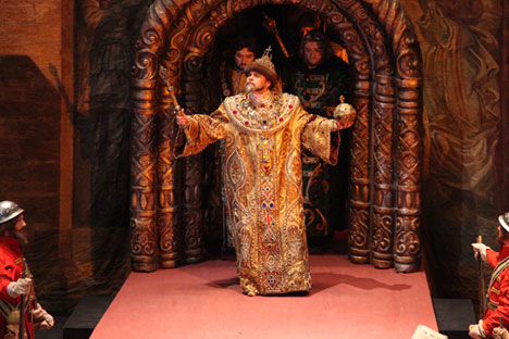 The opera Boris Godunov is arguably the Bolshoi's most “populous” performance in terms of clothes. 