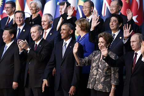 Le 15 novembre 20105 : les participants du sommet G20 à Antalya.