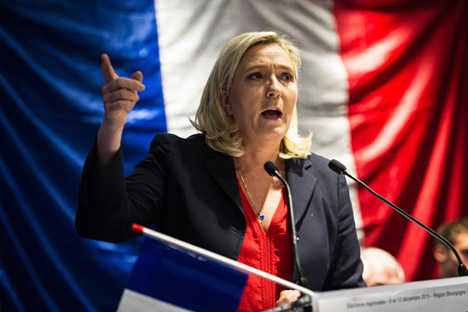 Head of France's National Front party Marine Le Pen.