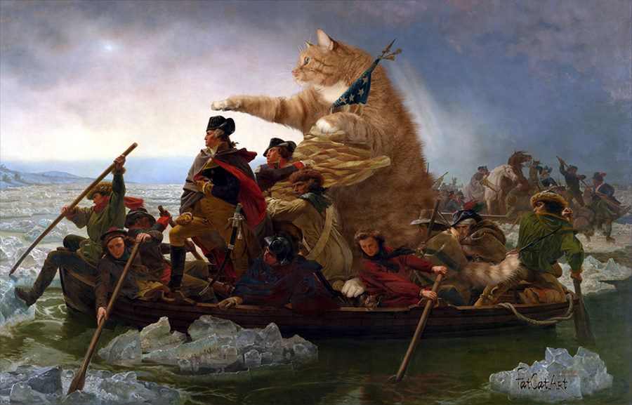 Washington Crossing the Delaware by Emanuel Leutze.
